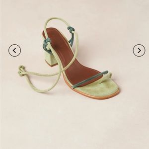 Brand New Alohas Grace - Green Suede Sandals